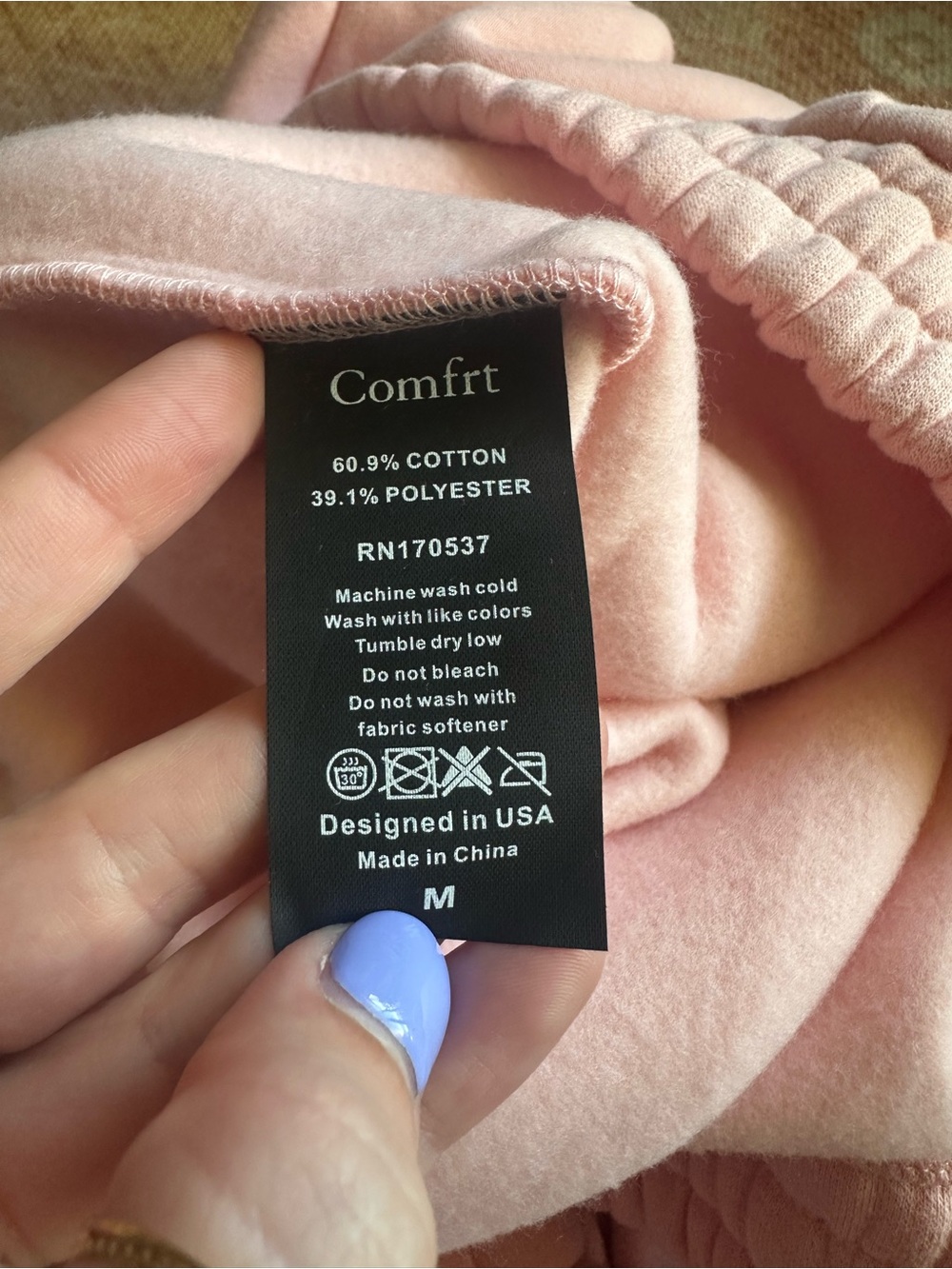 NWOT Comfrt limited edition pastel sweatpants bubblegum pink size medium - Picture 3 of 9